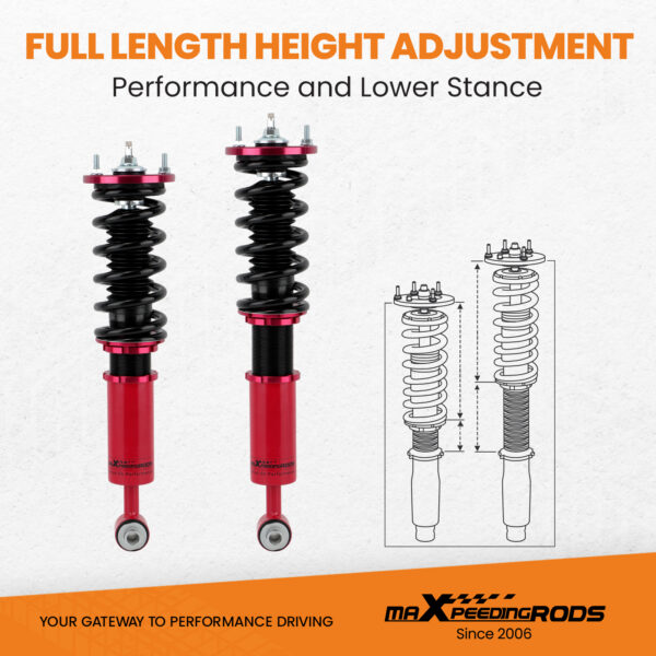 24-portainen säädettävä coilover-jousitus BMW 5-sarjan Sedan AWD E60 2004–2010