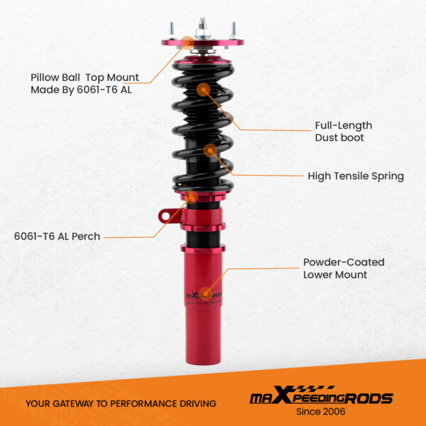 24-portainen säädettävä coilover-jousitus BMW 5-sarjan Sedan AWD E60 2004–2010