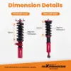 Kierrejouset ja coiloverit yhteensopiva BMW 5-sarja E60 Sedan RWD 525i 550i 535i 2004–2010
