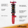 Coiloverit + vakaajatangon päät yhteensopiva BMW 3-sarja E90 Sedan, E92, E91, E93 2004–2011
