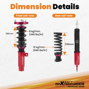 co-e92-0711-r-lc-vm-v23.jpg Coiloverit + vakaajatangon päät yhteensopiva BMW 3-sarja E90 Sedan, E92, E91, E93 2004–2011