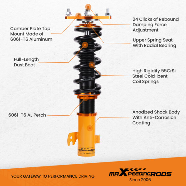 Coilover-jousitus madallussarja ja vaimennussäätö Subaru Forester 2009–2013