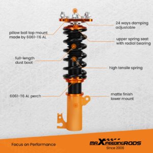 24-portainen vaimennussäädettävä coilover-jousitus Mazda 323 Protegé 1999–2003 Twin Tube -tyyppi