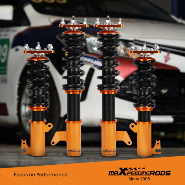 24-portainen vaimennussäädettävä coilover-jousitus Mazda 323 Protegé 1999–2003 Twin Tube -tyyppi