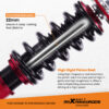 24-portainen vaimennussäädettävä coilover-madallussarja sopii Hyundai Veloster 2012–2016 1.6L