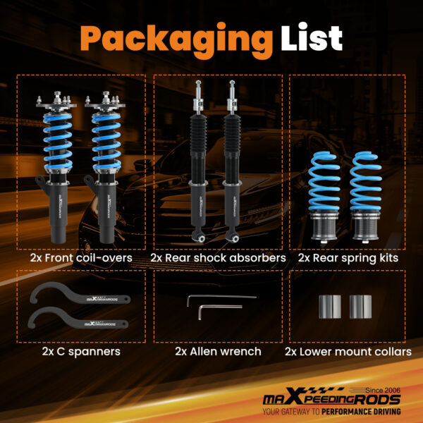 MaXpeedingrods T6 Alustasarja VW Golf MK7 2.0 R / GTI / 1.0 TSI, yhteensopiva myös Seat Leon MK3 ja Skoda Octavia -mallien kanssa