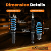 MaXpeedingrods T6 Alustasarja VW Golf MK7 2.0 R / GTI / 1.0 TSI, yhteensopiva myös Seat Leon MK3 ja Skoda Octavia -mallien kanssa