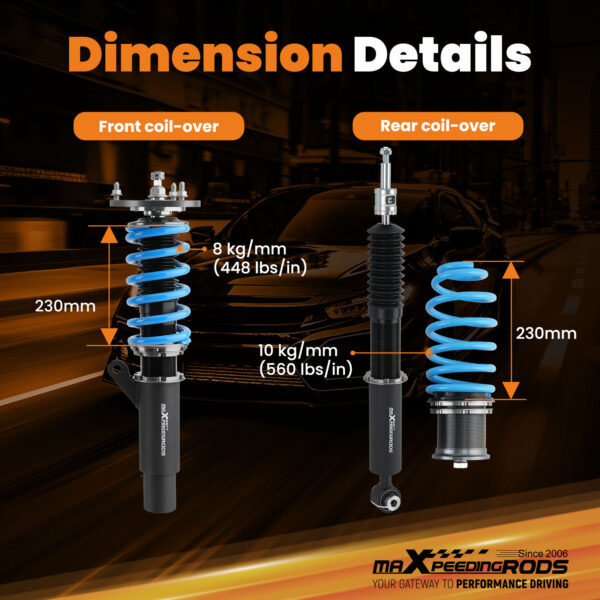 MaXpeedingrods T6 Alustasarja VW Golf MK7 2.0 R / GTI / 1.0 TSI, yhteensopiva myös Seat Leon MK3 ja Skoda Octavia -mallien kanssa