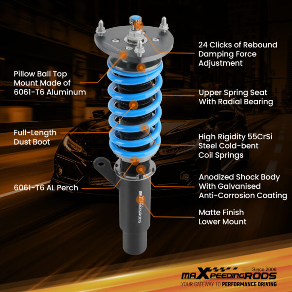 MaXpeedingrods T6 Alustasarja VW Golf MK7 2.0 R / GTI / 1.0 TSI, yhteensopiva myös Seat Leon MK3 ja Skoda Octavia -mallien kanssa