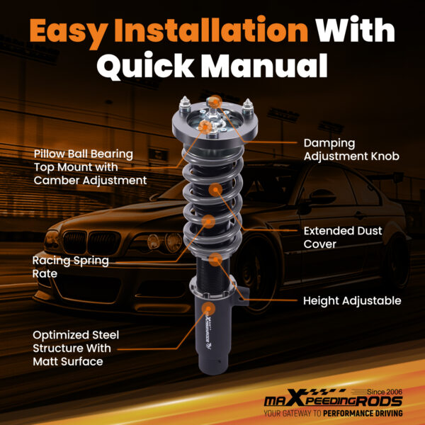 MaXpeedingrods T7 alustasarja BMW 3-sarjan E90 E91 E92 E93 318i 328i RWD -malleihin