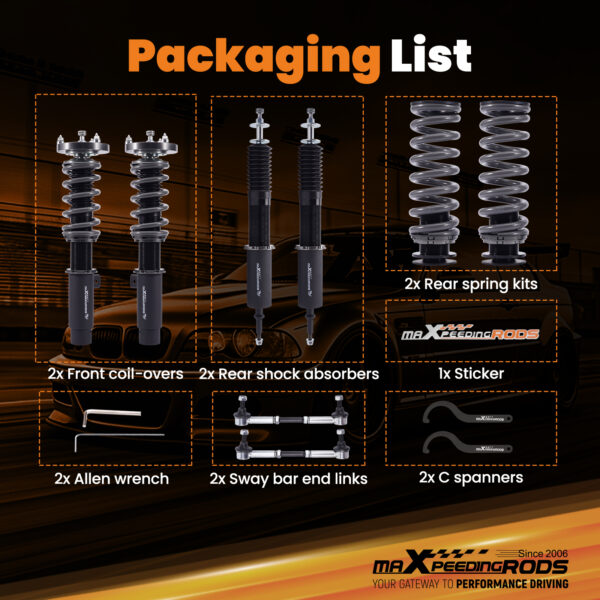 MaXpeedingrods T7 alustasarja BMW 3-sarjan E90 E91 E92 E93 318i 328i RWD -malleihin