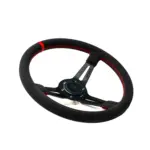 DriftShop Premium Ratti (70 mm Syvyys), Alcantara -verhoilu, Mustat Puolat