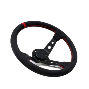 DriftShop Premium Ratti (90 mm Syvyys), Alcantara verhoilu, Mustat Puolat