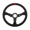Driftshop Ratti, edestä, Alcantara DriftShop Premium Ratti (90 mm Syvyys), Alcantara verhoilu, Mustat Puolat