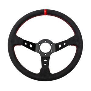 DriftShop Premium Ratti (90 mm Syvyys), Alcantara verhoilu, Mustat Puolat
