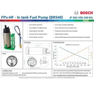 Bosch BR540 in-tank Polttoainepumppusarja