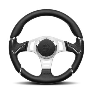 Momo Millenium Ratti (40 mm Syvyys), Musta Nahka, Alumiini puolat - 35 cm