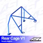 1ba56cac51041e54476fdf7e5a3878f7.jpg AST Rollcages V1 pultattava takaosan turvakaari Toyota Corolla AE86 Levin