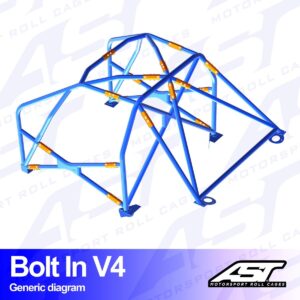 AST Rollcages V4 pultattava 6-pisteen turvakaari BMW 1-sarja F20 (5-ovinen) – FIA-hyväksytty
