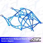 68970264e1b19da526f332d54b824268.jpg AST Rollcages V5 "Nascar" -tyylinen hitsattava 10-pisteen turvakaari Toyota Altezza / Lexus IS