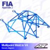 AST Rollcages V4 hitsattava 10-pisteen turvakaari Renault 19 3-ovinen Coupe - FIA-hyväksytty