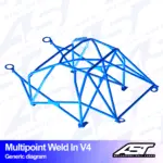 7a54b520909b1bc239fe93ba6047433f.png AST Rollcages V4 hitsattava 10-pisteen turvakaari Suzuki Swift (ZC32S)