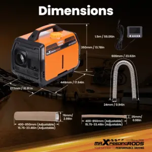 1-5 kW Säädettävä Diesel Lämmitin + Bluetooth