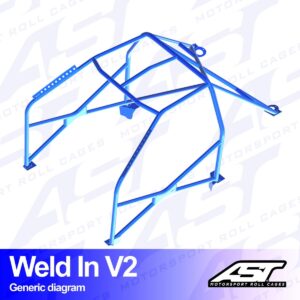ad2e35e217bcd0ec70406a0fc8a3fbbb.jpg AST Rollcages V2 hitsattava 8-pisteen turvakaari Honda Civic EJ8 2-ovinen Coupe