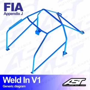 d1cbdb927d9684f512f00acf7768360f.jpg AST Rollcages V1 hitsattava 8-pisteen turvakaari Toyota Yaris XP10 - 3-ovinen - FIA-hyväksytty
