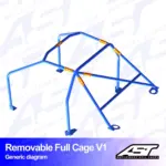 fb3a63395e0f079c4674fb6b395d9804.jpg AST Rollcages V3 pultattava 6-pisteen turvakaari Volvo 144 - FIA-hyväksytty