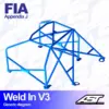 AST Rollcages V3 hitsattava 8-pisteen turvakaari Audi Coupe B3 (Quattro) - FIA-hyväksytty