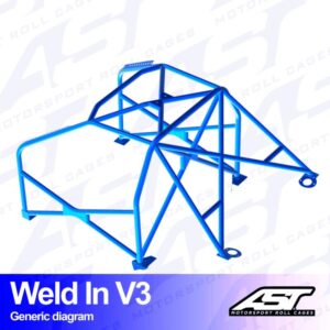 xlarge-18eedc868464ffd1a30d0ccfa55c62ba.jpg AST Rollcages V3 hitsattava 8-pisteen turvakaari VW Golf 4 3-ovinen, 4WD