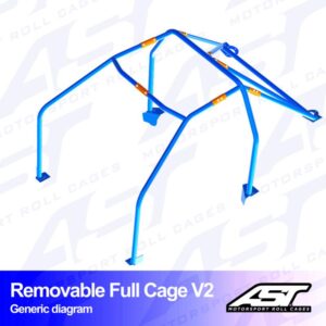 AST Rollcages V2 irroitettava pultattava 6-pisteen turvakaari Toyota MR-S