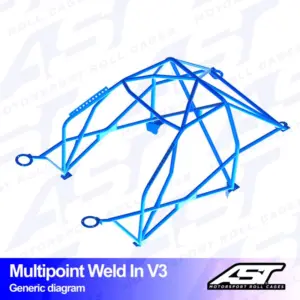 AST Rollcages V3 hitsattava 10-pisteen turvakaari Opel Corsa E