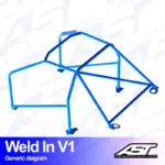 xlarge-37799.jpg AST Rollcages V1 hitsattava 8-pisteen turvakaari Audi A4 B5 Avant (Quattro) - FIA-hyväksytty