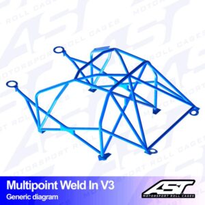 AST Rollcages V3 hitsattava 10-pisteen turvakaari BMW 3-sarja E92 (Coupe)