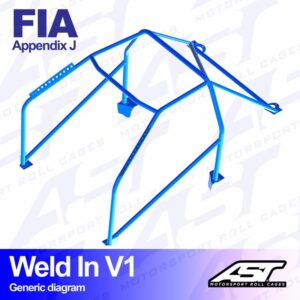 AST Rollcages V1 hitsattava 8-pisteen turvakaari Alfa Romeo 75 - FIA-hyväksytty