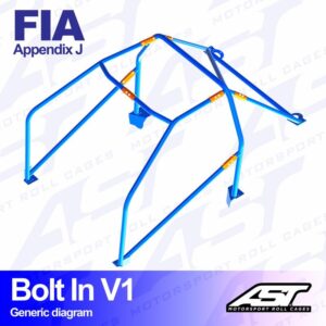 AST Rollcages V1 pultattava 6-pisteen turvakaari Nissan Primera P11 - FIA-hyväksytty
