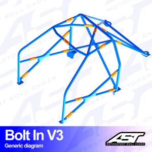AST Rollcages V3 pultattava 6-pisteen turvakaari BMW Z3 - FIA-hyväksytty