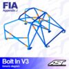 AST Rollcages V3 pultattava 6-pisteen turvakaari VW Golf 4 3-ovinen, FWD - FIA-hyväksytty