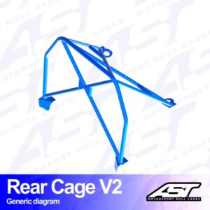 AST Rollcages V2 pultattava takaosan turvakaari Renault Megane 1