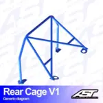 AST Rollcages V1 pultattava takaosan turvakaari Mazda RX-8