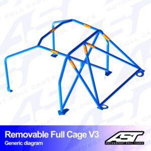 AST Rollcages V3 irroitettava pultattava 6-pisteen turvakaari Toyota MR-S